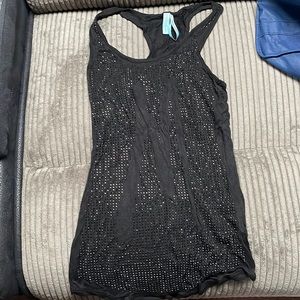 Guess XS black tank with crystals